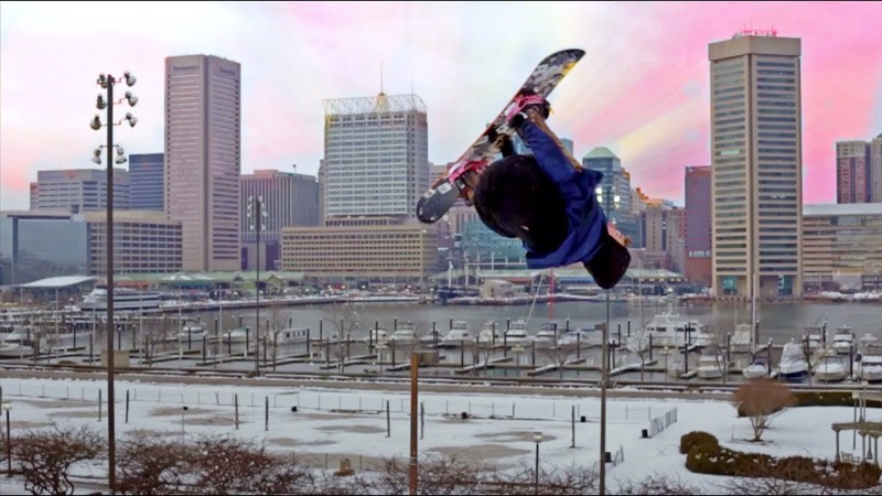 Urban snowboarding in Baltimore still